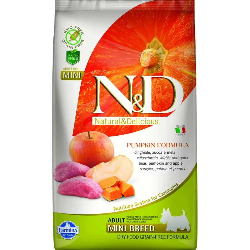 N&D Grain Free Pumpkin Boar & Apple Adult Mini 2,5kg ΣΚΥΛΟΙ