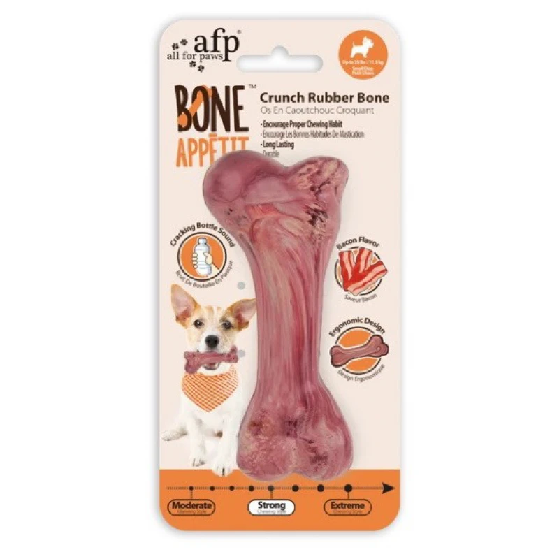 Κόκκαλο για Σκύλους Afp Bone Appetit Crunch Rubber με Μπέικον S 12,6cm Σκύλοι