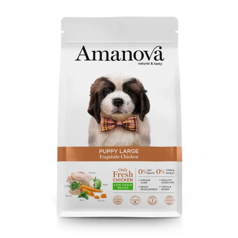 Ξηρά Τροφή Σκύλου Amanova Puppy Large Exquisite Chicken 12kg με Κοτόπουλο ΣΚΥΛΟΙ