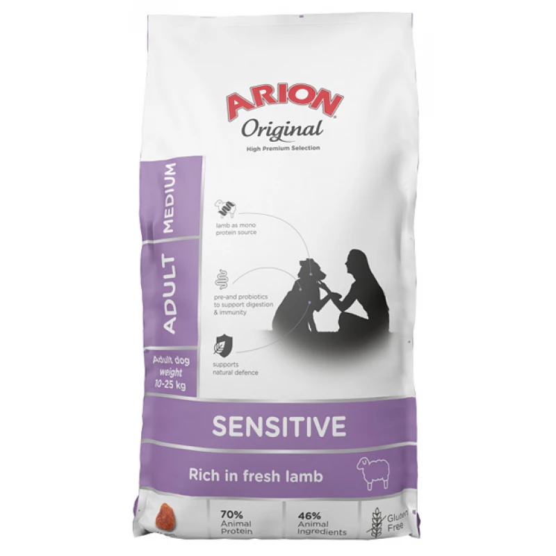 Arion Original Sensitive Adult Medium Αρνί 12kg Σκύλοι