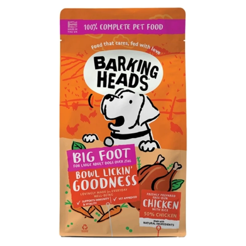 Barking Heads Big Foot Bowl Lickin' Goodness Chicken for Large Dogs 12Kg Σκύλοι