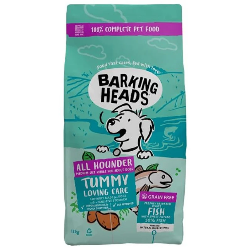 Barking Heads All Hounder Tummy Lovin' Care Fish 12kg Σκύλοι