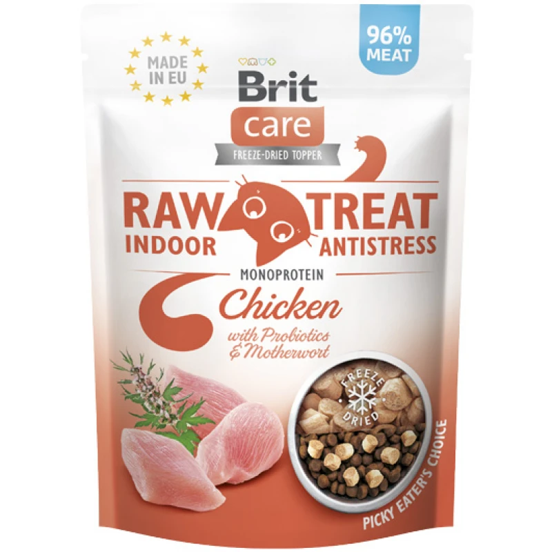 Λιχουδιές Γάτας Brit Care Cat Raw Treat Indoor & Antistress Chicken 40gr Γάτες