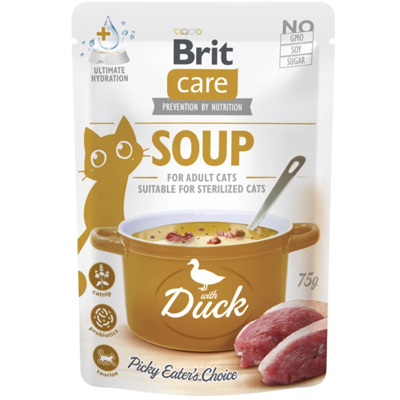 Brit Care Cat Soup with Duck 75gr Γάτες