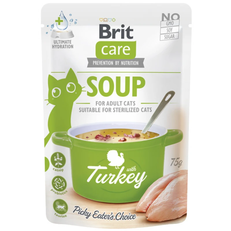 Brit Care Cat Soup with Turkey 75gr Γάτες