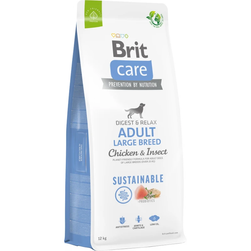 Ξηρά Τροφή Σκύλου Brit Care Sustainable Dog Adult Large 12kg + 2kg Δώρο) Σκύλοι