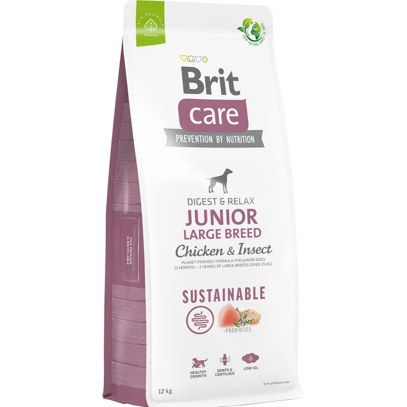 Ξηρά Τροφή Σκύλου Brit Care Sustainable Dog Junior Large 12kg Σκύλοι