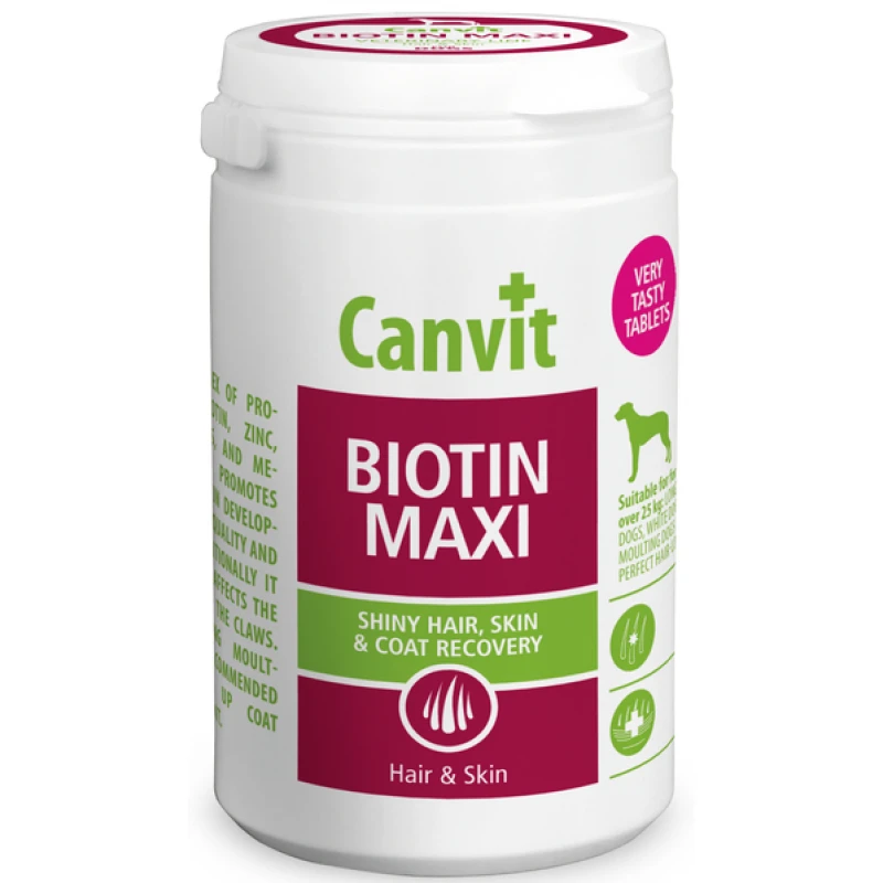 Canvit Biotin Maxi Dog για Ενίσχυση του Δέρματος και του Τριχώματος ≅ 166 Δισκία Σκύλοι