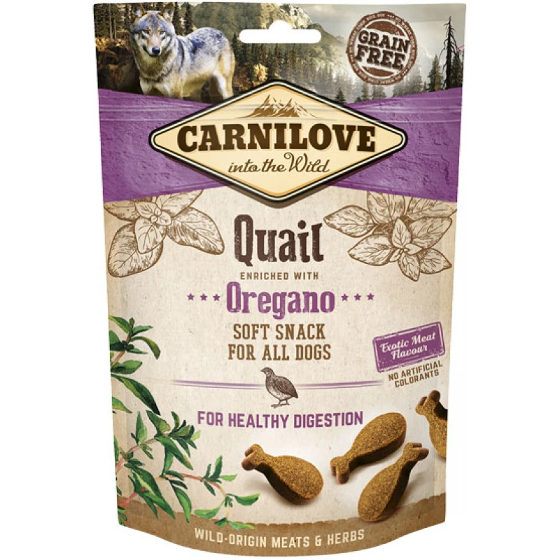 Λιχουδιές Carnilove Snack Soft Quail & Oregano 200gr Σκύλοι