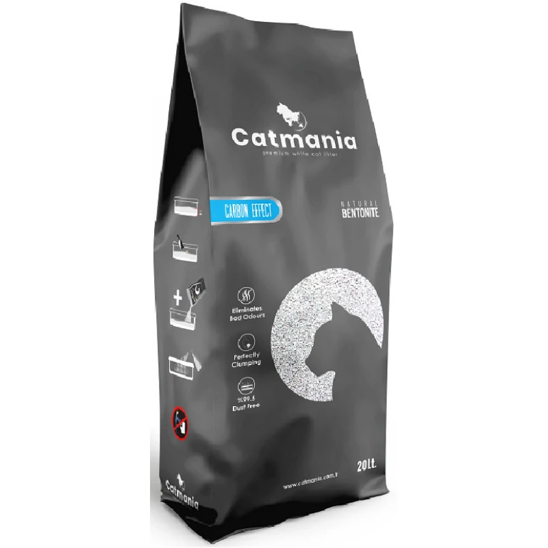 Άμμος Γάτας Catmania Bentonite Carbon με Ενεργό Άνθρακα 20L (17kg) Γάτες