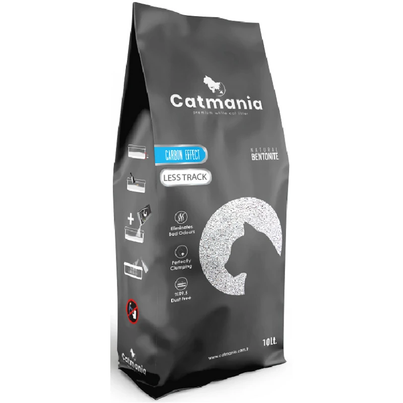 Άμμος Γάτας Catmania Bentonite Less Track με Ενεργό Άνθρακα 10L (8,5kg) Γάτες