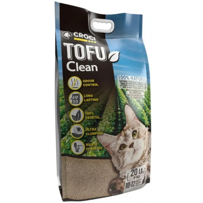 Άμμος - Πέλλετ  Για Γάτες  Croci Tofu Clean 20lt (9kg) Γάτες