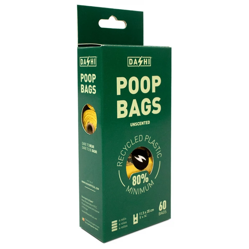 Dashi Σακουλάκια Περιττωμάτων Refill Poop Bags Recycled 4τμχ (60 Σακ)  Σκύλοι