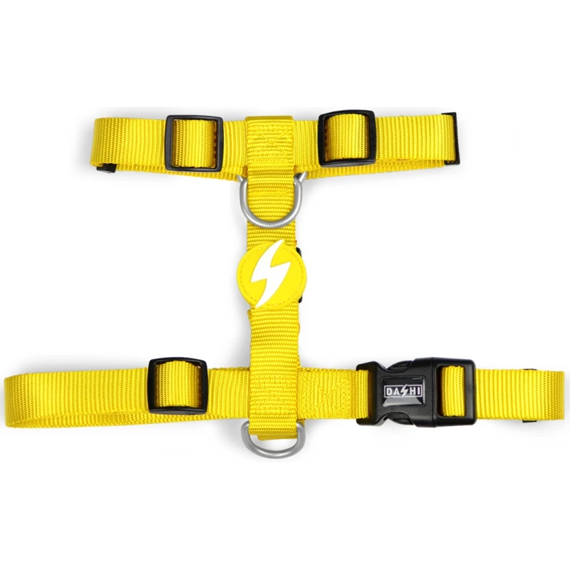 Σαμαράκι Σκύλου Dashi Solid Yellow Back Harness Large 2,5x62-107cm Σκύλοι