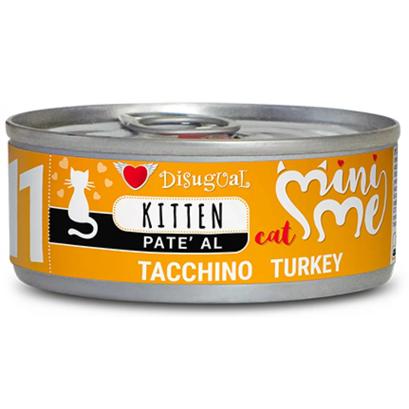 Υγρή Τροφή Γάτας Disugual Mini Me Cat - Kitten 11 Pate Με Γαλοπούλα (Turkey) 85gr ΓΑΤΕΣ