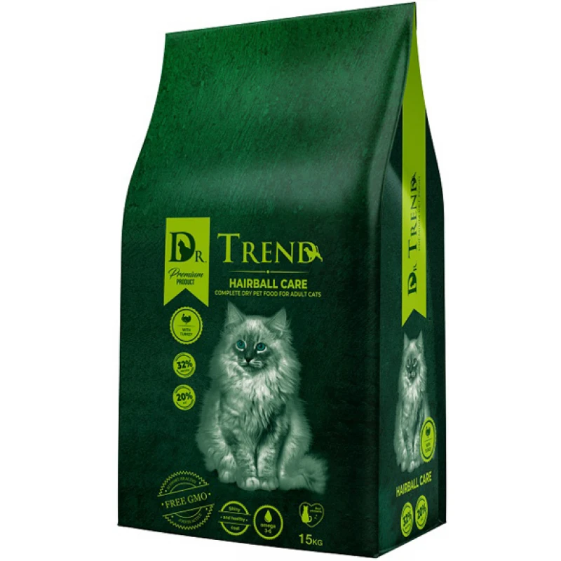 Ξηρά Τροφή Γάτας Dr Trend Cat Hairball Care 15kg Γάτες