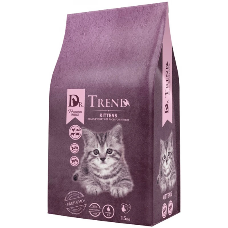 Ξηρά Τροφή Γάτας Dr Trend Kittens 15kg Γάτες