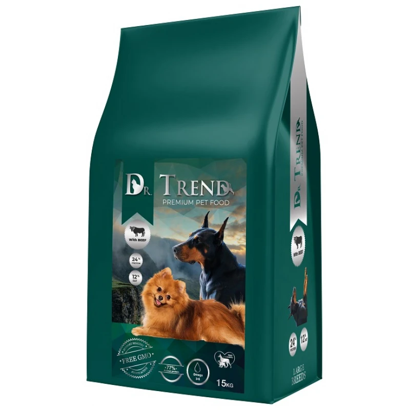 Ξηρά Τροφή Σκύλου Dr Trend Dog Adult Large Breed Beef 15kg Σκύλοι