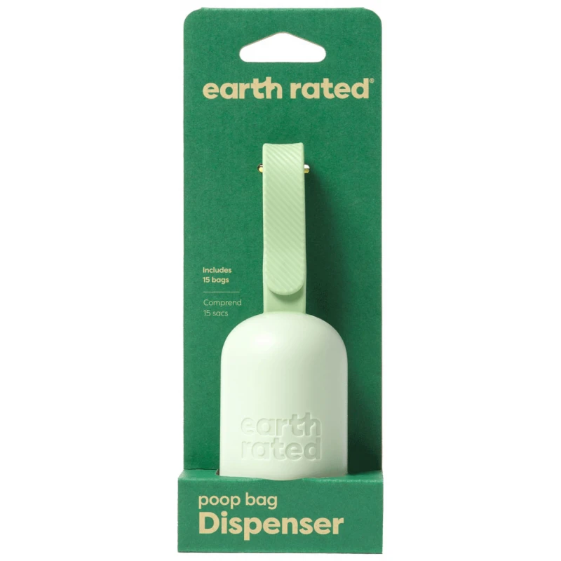 Θήκη για Σακουλάκια Earth Rated με 15 Eco Friendly Σακούλες (Χωρίς Άρωμα) Πράσινο Σκύλοι