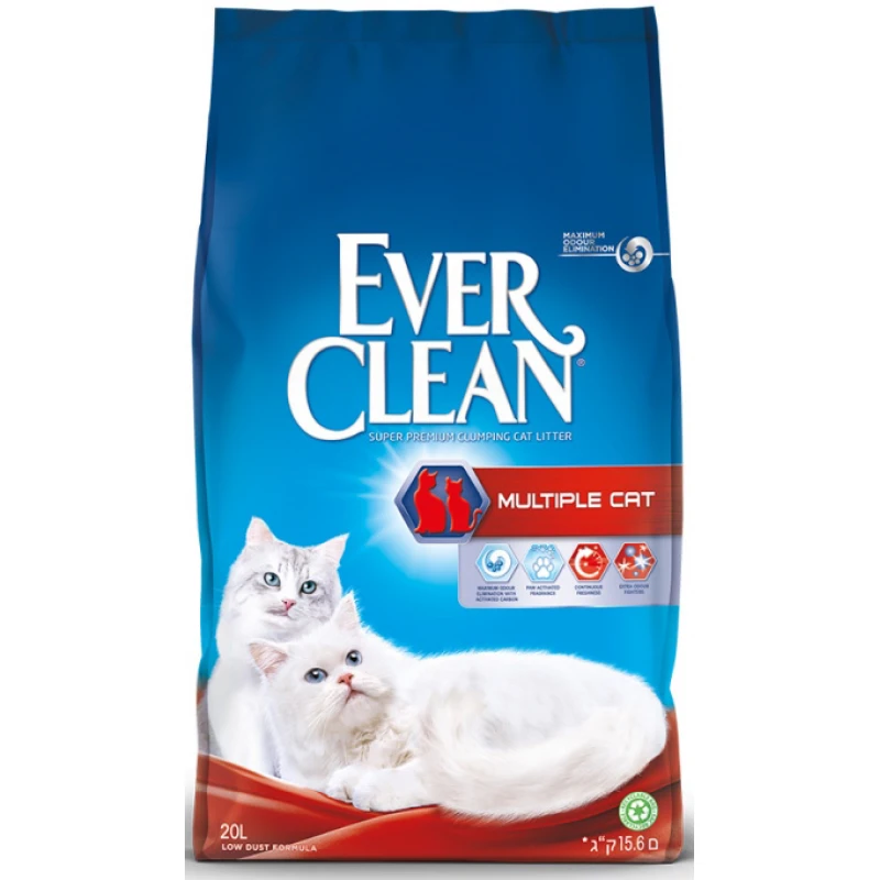 Everclean Άμμος για Γάτες Multiple Cat 20lt Γάτες