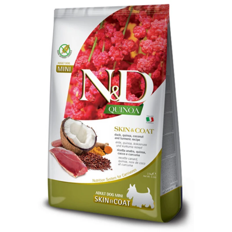 N&D Quinoa Skin & Coat Duck Adult Mini 7kg  Σκύλοι