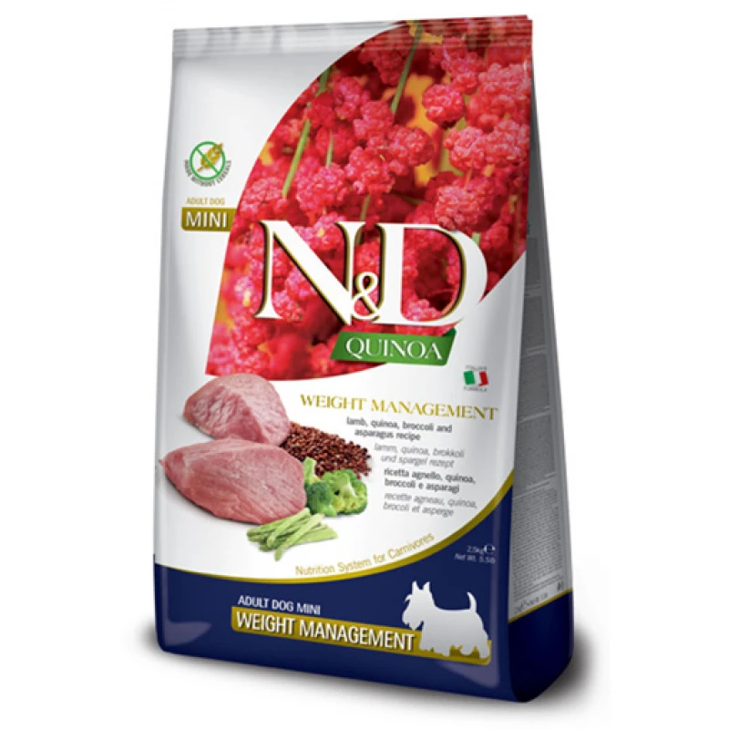 N&D Quinoa Weight Management Lamb Adult Mini 7kg Σκύλοι