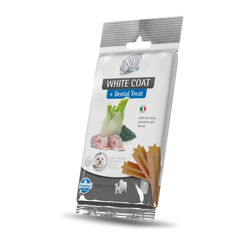 Dental Treat N&D Dog White Sea Bass and Spirulina Adult Medium and Maxi 110gr 7 Sticks Σκύλοι