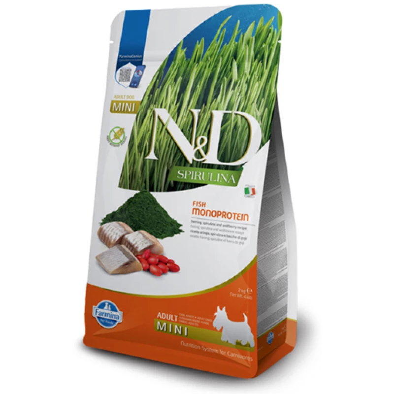 N&D Grain Free Spirulina Herring & Wolfberry Αdult Mini 2kg Σκύλοι