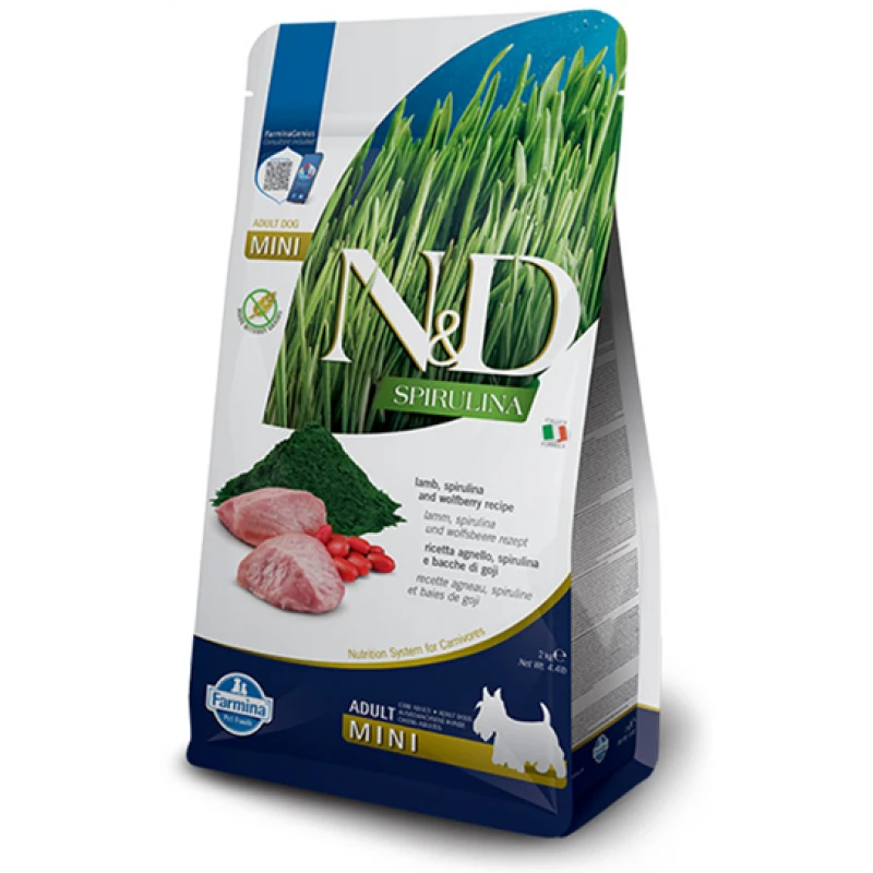 N&D Grain Free Spirulina Lamb & Wolfberry Αdult Mini 2kg Σκύλοι