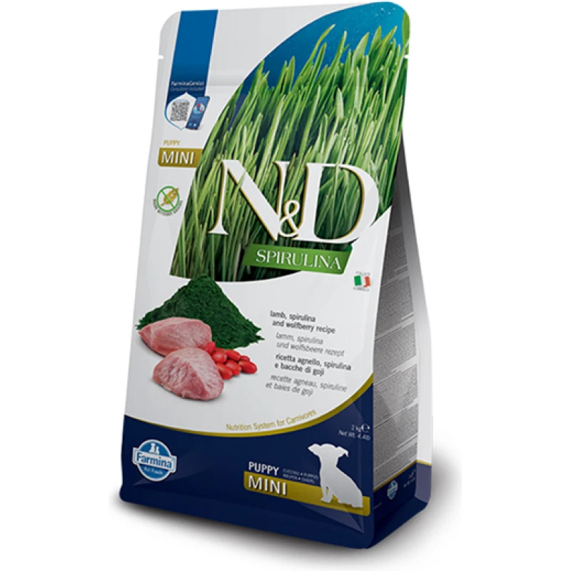 N&D Grain Free Spirulina Lamb & Wolfberry Puppy Μini 2kg Σκύλοι