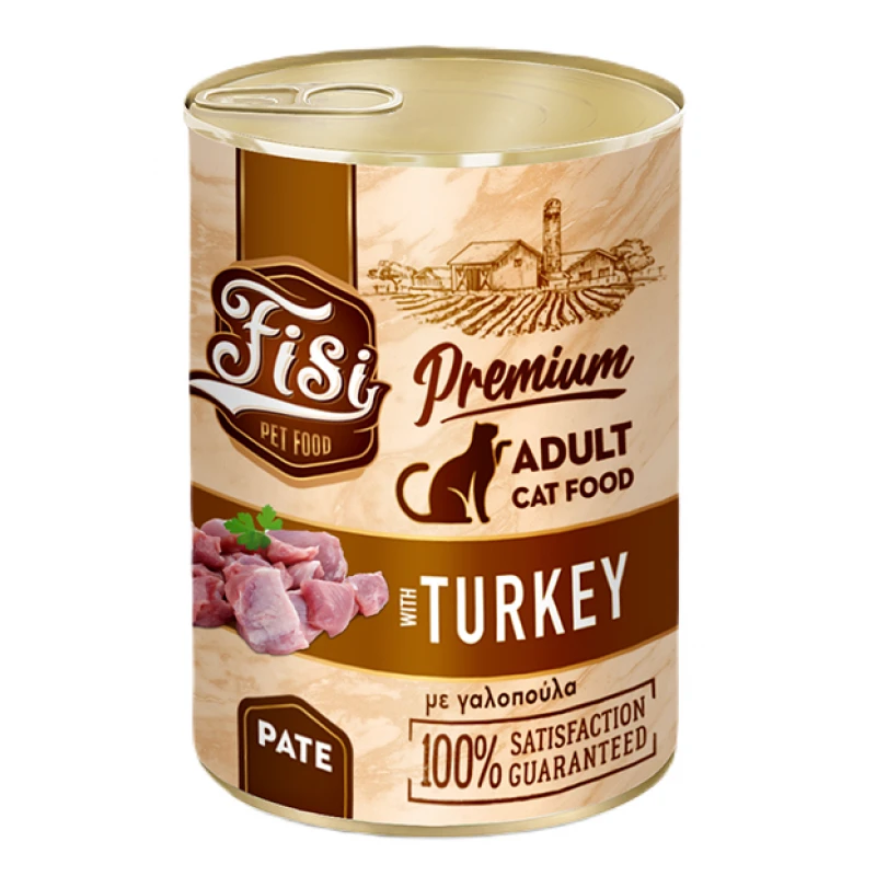 Fisi Cat Adult Γαλοπούλα Pate 400gr Γάτες