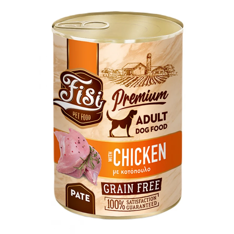 Υγρή Τροφή Σκύλου Fisi Dog Adult Chicken Pate 400gr Σκύλοι