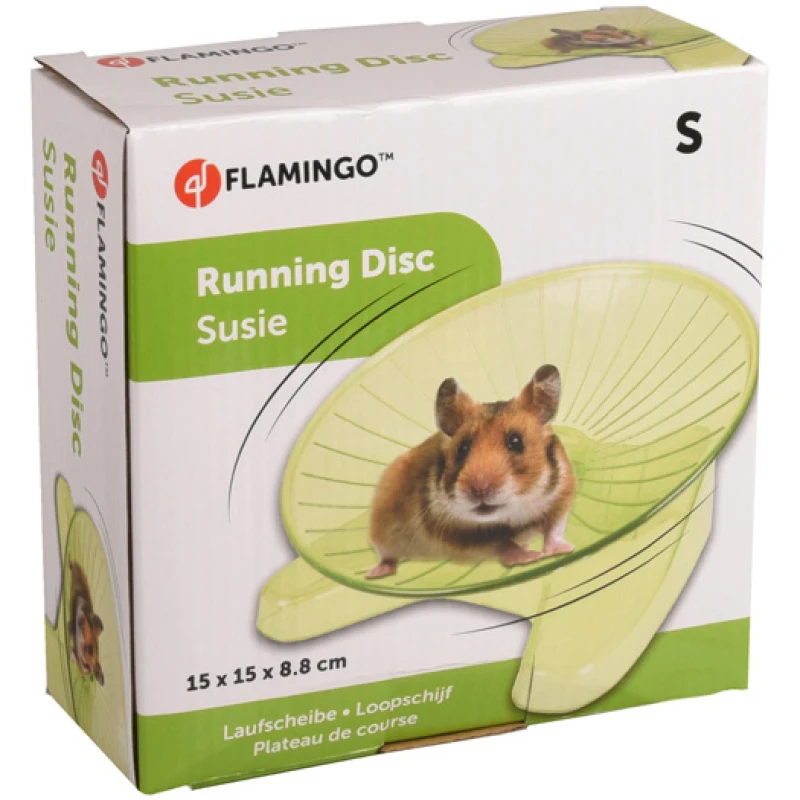 Δίσκος Εξάσκησης για Τρωκτικά Flamingo Sat Running Disc Suzie Πράσινο 15x15x8,8cm Μικρά Ζώα - Κουνέλια