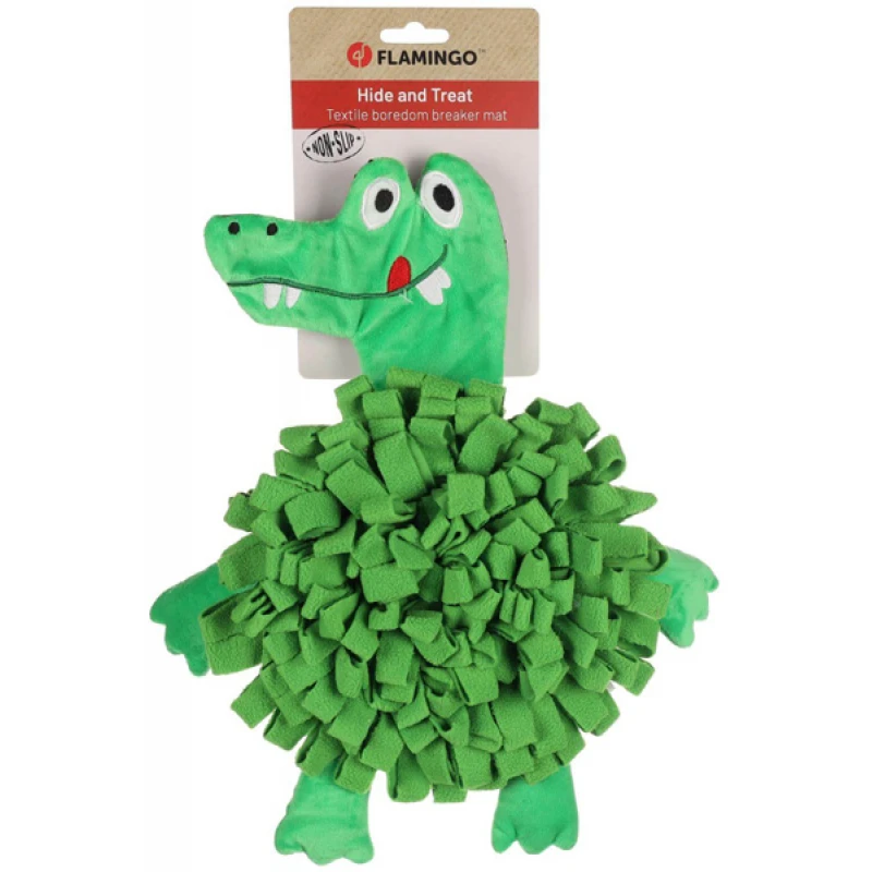 Παιχνίδι για Σκύλους Flamingo Sniffing Carpet Njammie Crocodile Green 36x38x2,5cm Σκύλοι