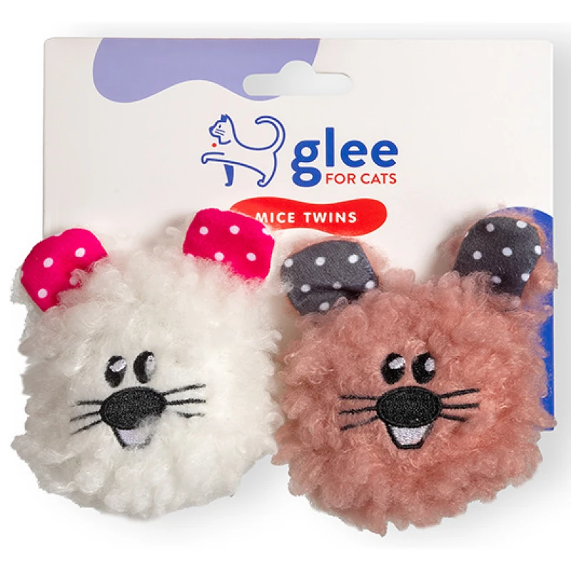 Παιχνίδι Γάτας Glee Mice Dot Twins με Catnip 10x6cm Γάτες