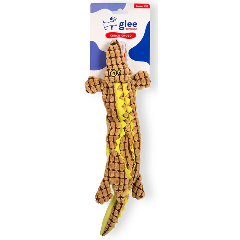 Παιχνίδι Σκύλου Glee Croco Choco Squeaky Καφέ 45x6x2,5cm Σκύλοι