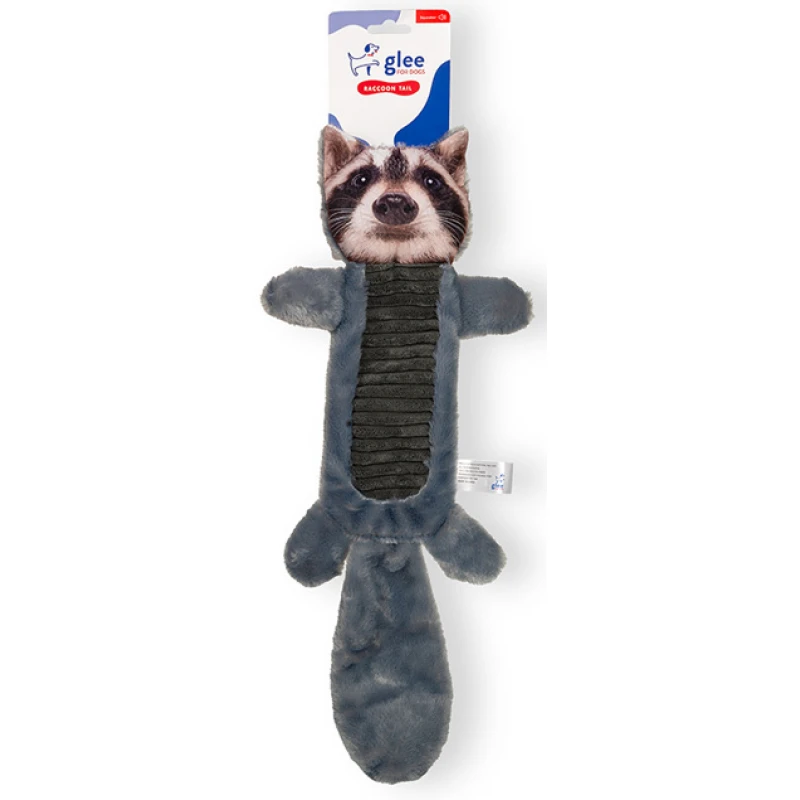 Παιχνίδι Σκύλου Glee Raccoon Skinny Tail Squeaky 22x50cm Σκύλοι