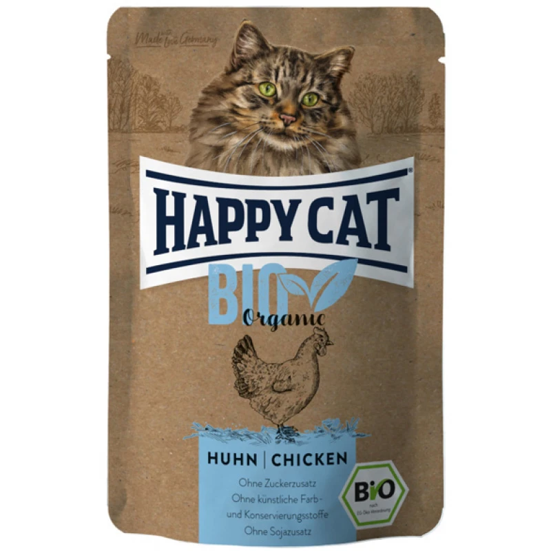 Υγρή Τροφή Γάτας Happy Cat Bio Κοτόπουλο 85gr Γάτες