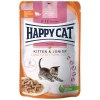 Υγρή Τροφή Γάτας Happy Cat Kitten & Junior Πάπια σε Σάλτσα 85gr Γάτες