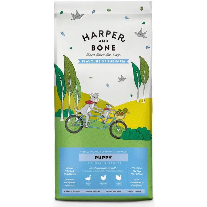 Ξηρά Τροφή για Κουτάβια Harper & Bone Puppy Flavours Farm 2kg Σκύλοι