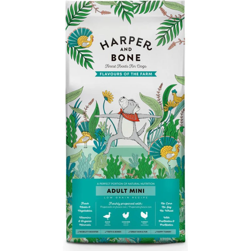 Ξηρά Τροφή Σκύλου Harper & Bone Adult Mini Flavours Farm 2kg Σκύλοι