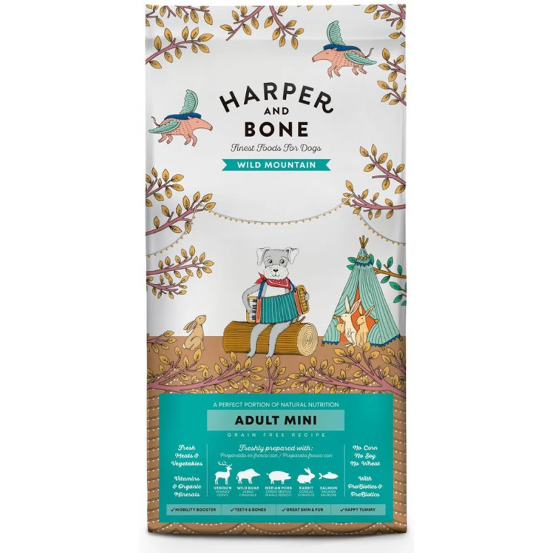 Ξηρά Τροφή Σκύλου Harper & Bone Adult Mini Wild Mountain 2kg Σκύλοι