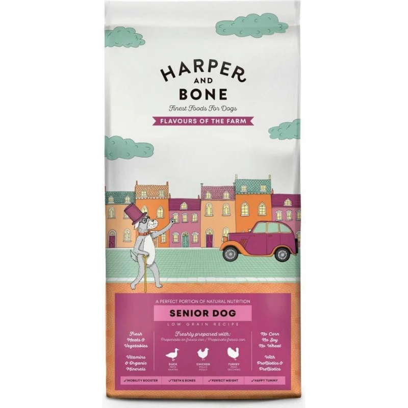 Ξηρά Τροφή Σκύλου Harper & Bone Senior / Light Flavours Farm 2kg Σκύλοι