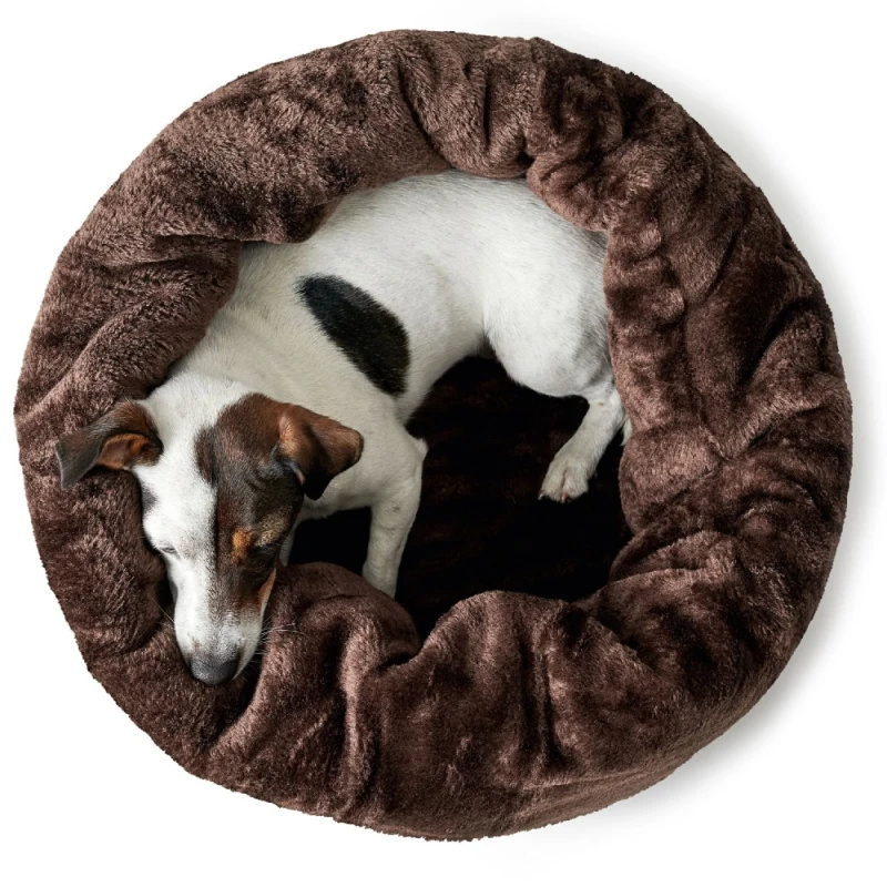 Κρεβατάκι Φωλιά Σκύλου ή Γάτας Hunter Cat and dog bed Livingston 45cm (Διαμετρ) Brown Σκύλοι