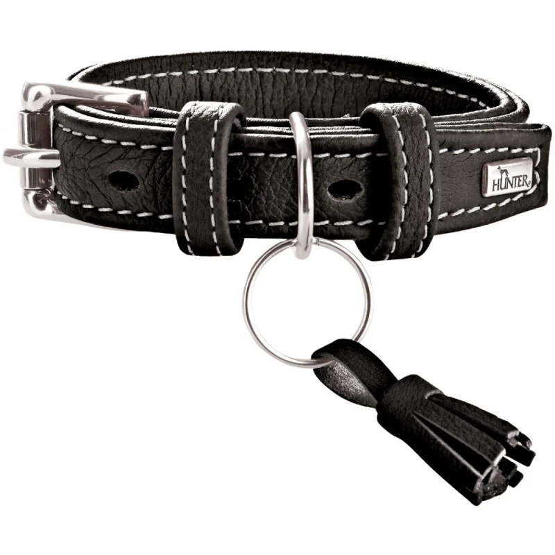 Περιλαίμιο Δερμάτινο Σκύλου Hunter Collar Cannes 45 S (2,8 x 29 - 37 cm) Μαύρο Σκύλοι