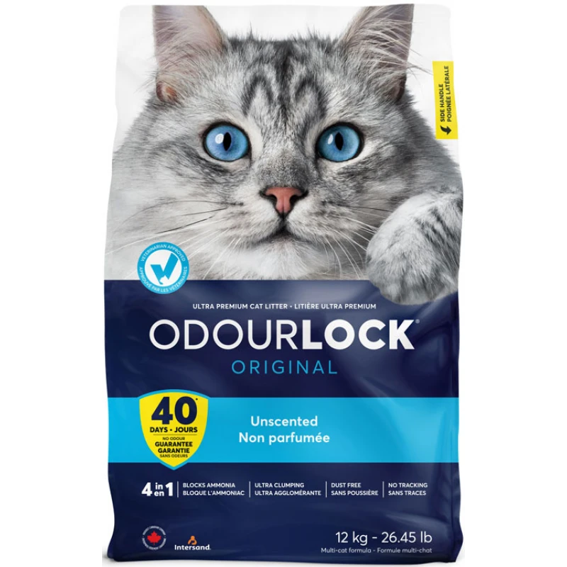 Συγκολλητική Άμμος Γάτας Odourlock Ultra Premium Unscented 12kg Χωρίς άρωμα ΓΑΤΕΣ