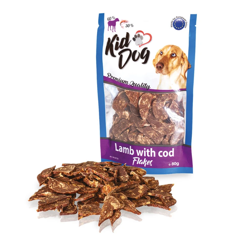 Λιχουδιές Σκύλου KidDog Lamb With Cod Flakes 80gr με Αρνί & Μπακαλιάρο ΣΚΥΛΟΙ