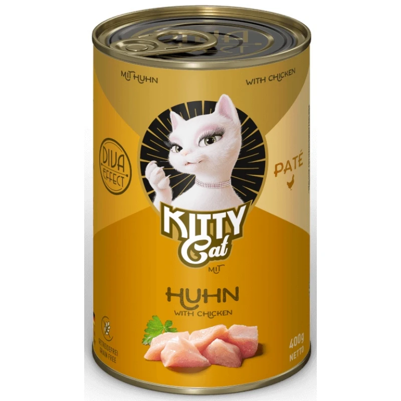 Υγρή Τροφή, Κονσέρβα Γάτας Kitty Cat Chicken 400gr Pate Γάτες