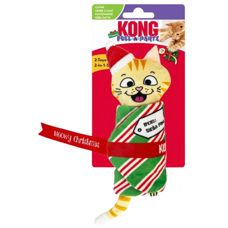 Χριστουγεννιάτικο Παιχνίδι Γάτας Kong Holiday Pull-A-Partz 5,7x13,9cm Γάτες