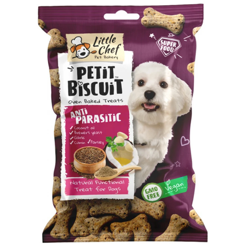 Λιχουδιές Σκύλου Vegan Petit Biscuit Antiparasitic 150gr Σκύλοι